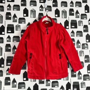 REI Little Girl’s Red Zip Up Fleece Jacket